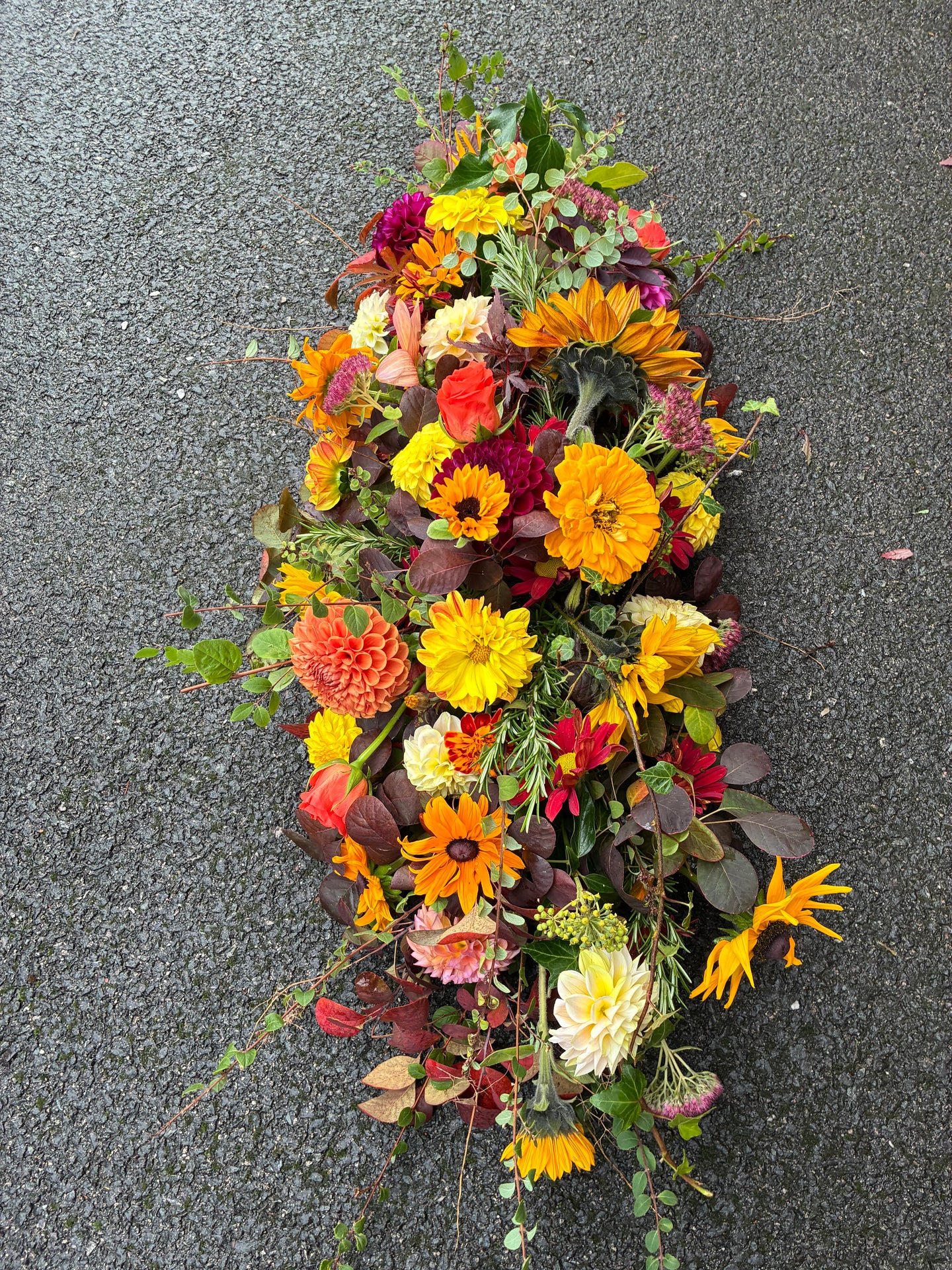 Farewell casket sprays