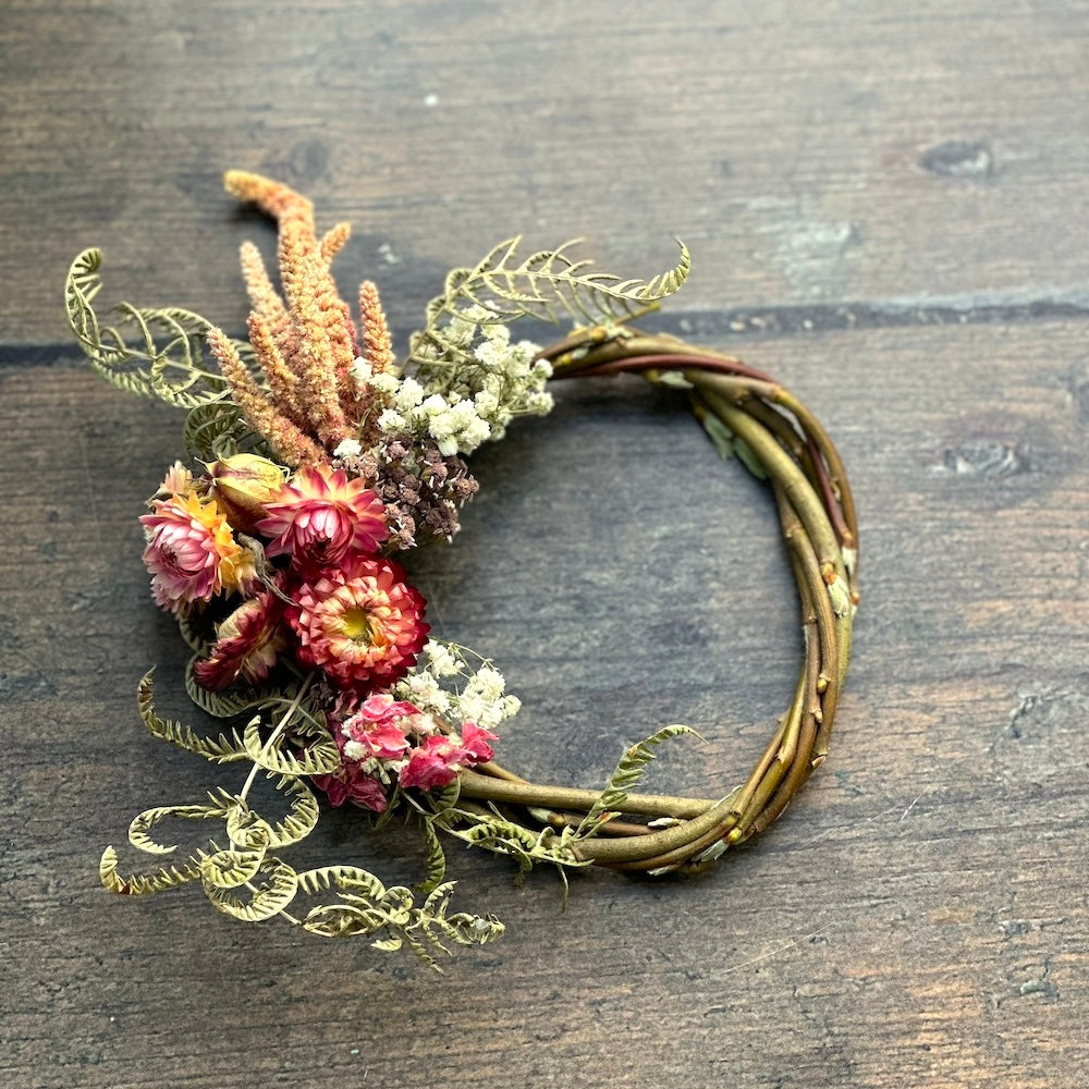 Dried mini half wreath